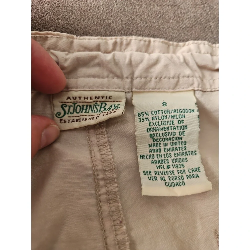 Vintage St.‎ John's Bay Y2K Khaki Cargo Crop Pants Women's Size 8